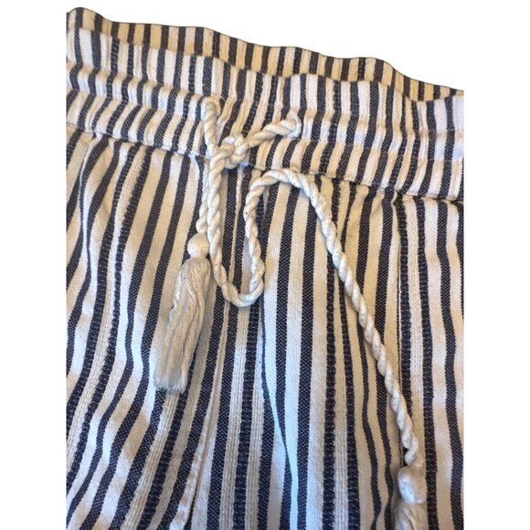 Tommy Bahama Blue White Cotton Striped Drawstring Pants XS Coastal Nautical - Picture 2 of 5